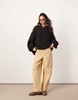 ASOS EDITION boucle knit oversized hoodie in black