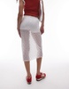 Topshop lace midi skirt in white