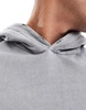 Bershka washed hoodie in gray
