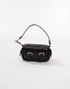 ASOS DESIGN shoulder bag with pockets and hardware detail in black