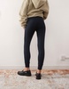COLLUSION heavyweight ribbed leggings in dark gray with deep cuff