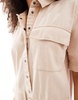 ASOS DESIGN pocket detail utility romper in stone