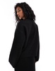 ASOS DESIGN fluffy wide sleeve knit sweater in black - part of a set