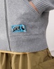 Aape By A Bathing Ape back print logo zip-up hoodie in gray