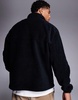 ASOS DESIGN oversized quarter zip fleece sweatshirt in black
