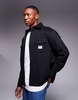 HUGO Blue Ekynone oversized overshirt in black