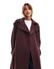 ASOS DESIGN formal faux wool trench coat in burgundy