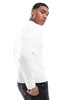 Bershka heavy knit sweater in white