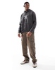 Bershka star back graphic hoodie in charcoal