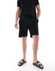 Bershka textured shorts in black - part of a set