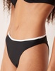 Abercrombie & Fitch mid rise contrast trim bikini bottom co-ord in black - part of a set