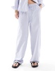 Brave Soul blue and white striped pants - part of a set