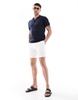 Brave Soul knit polo shirt in navy