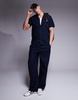South Beach short sleeve beach shirt in slate blue