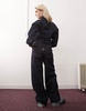 COLLUSION X002 baggy jeans with turn up hem in rinse wash