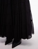 AllSaints Eva maxi skirt in black