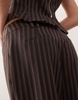 COLLUSION low rise pinstripe pants in brown