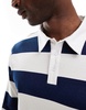 Another Influence striped rugby long sleeve t-shirt in blue