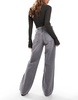 Bershka high waist 90s wide leg jeans in washed gray