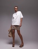 ARKET interlock long line short sleeve t-shirt in white