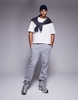 ASOS DESIGN premium heavyweight straight leg sweatpants in heather gray