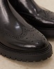 ASOS DESIGN chelsea boots in black polish leather with chunky sole