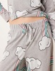 ASOS DESIGN rainbow long sleeve top & pants pajama set in gray heather