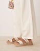 Calvin Klein Jeans espadrille slider sandals in white