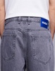 HUGO Blue Mason baggy fit jeans in gray with front seam