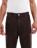 Bershka baggy jeans in chocolate brown