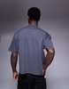 ASOS DESIGN heavyweight oversized boxy tee with contrast seam 240gsm in charcoal