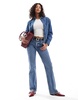 Levi's teodora denim western shirt in dark blue