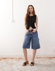 Reclaimed Vintage broderie button through vest in black