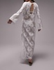 Topshop maxi lace beach dress in white
