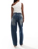 Bershka skater jeans in dark wash