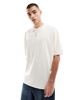 ASOS DESIGN boxy oversized t-shirt in off white with back print
