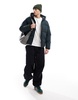 Jack & Jones oversized boxy puffer jacket in forest green