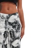 ASOS DESIGN wide leg satin twill pants in distorted animal print