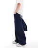 ASOS DESIGN super baggy jeans with back pocket details in raw wash