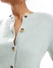 Brave Soul short sleeve cardigan in mint green