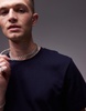 ARKET heavy weight jersey T-shirt in navy blue