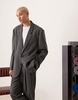 ASOS DESIGN slouchy oversized suit jacket in charcoal mini herringbone