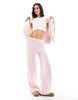 Bershka wide leg sweatpants in pink - part of a set