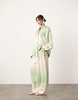 ASOS EDITION oversized shirt in green ombre print - part of a set