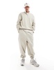 ASOS DESIGN premium heavyweight oversized sweatpants 400gsm in beige