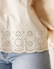 ASOS DESIGN oversized hoodie with embroidery detail in washed cream