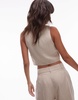 Mango mix vest in light beige - part of a set