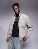 Armani Exchange waffle windbreaker jacket in beige