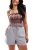 ASOS DESIGN tailored pull on short in gray