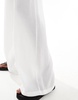 Bershka crinkle beach pants in white